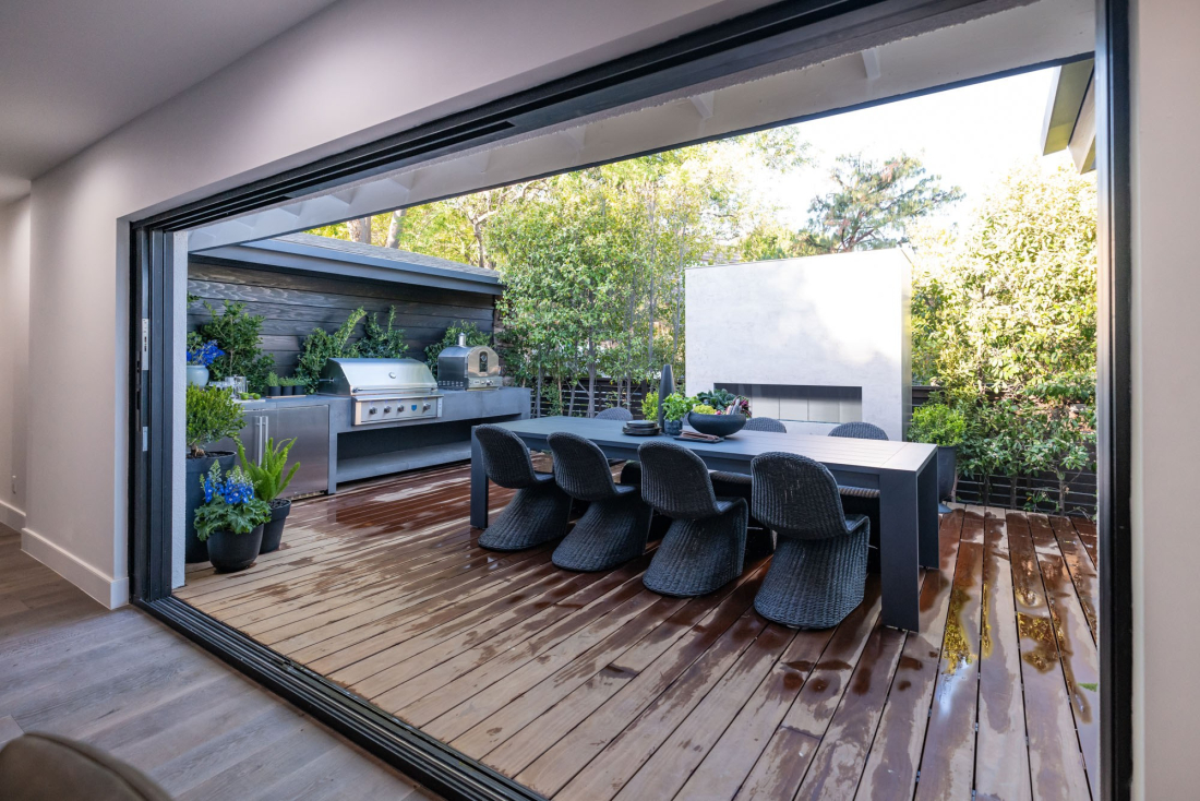 Better Outdoor Living with the Sleek Kalea Bay Outdoor Fireplace