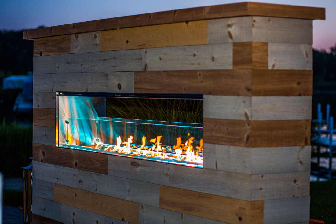 Ignite Your Outdoor Space with the Sleek Kalea Bay Outdoor Fireplace